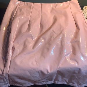 Pink latex skirt new with tags